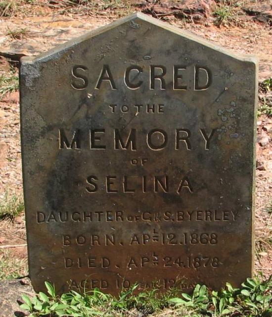 Gravestone of Selina Byerley