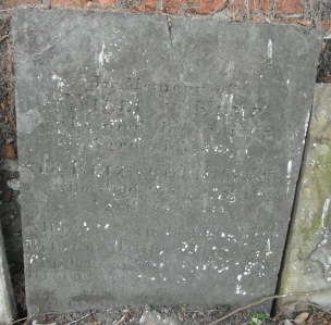 The gravestone of William Kemp, Elizabeth Kemp and Ann Kemp