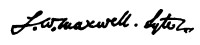 John Walker Maxwell Lyte signature