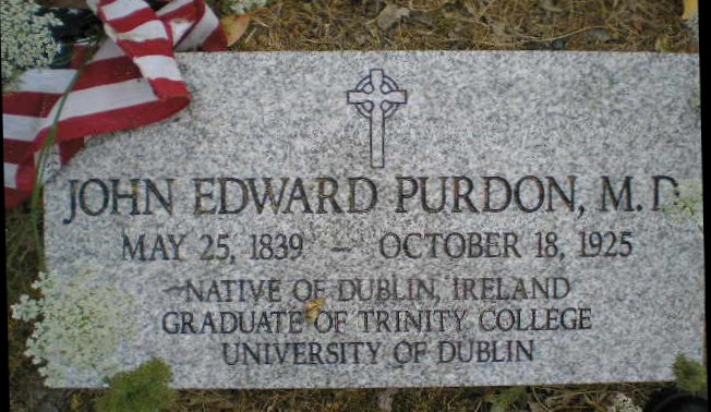 Gravestone of John Edward Blakeney Purdon