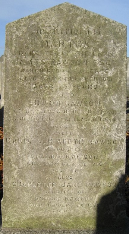 Headstone of Martha Rawson