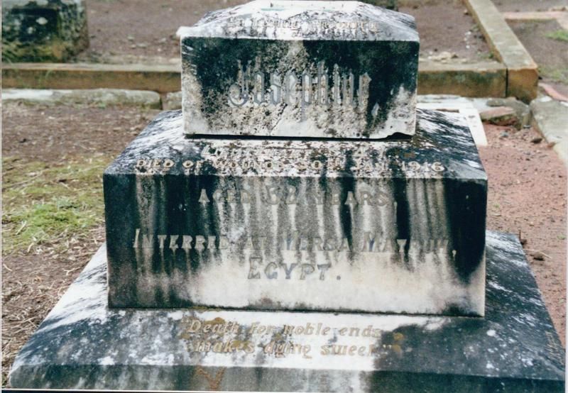 Headstone of William Garland Stranack and Josephine Stranack