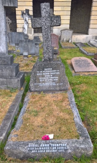 Grave of Muriel Thompson in Brompton cemetery