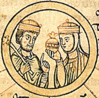 Heinrich I "der Vogelsteller" and his second wife Mathilde
