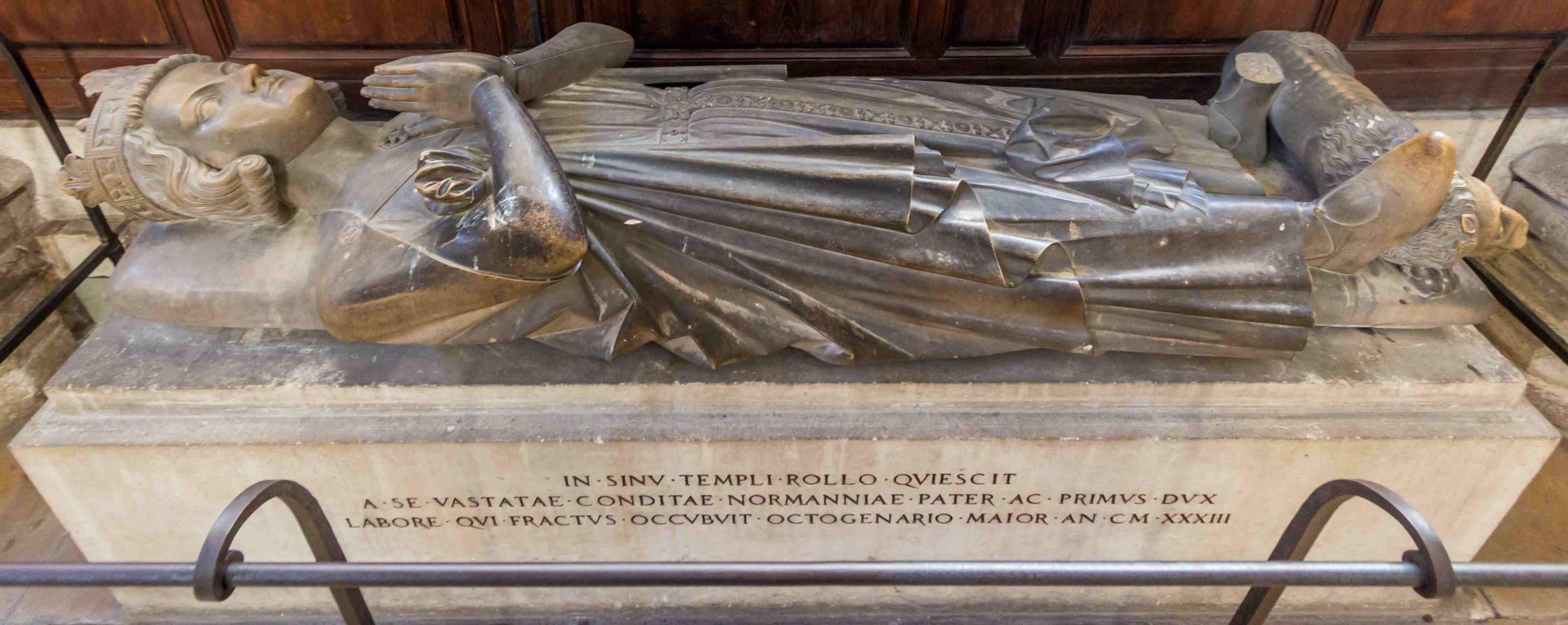 Rollo's tomb in Rouen cathedral