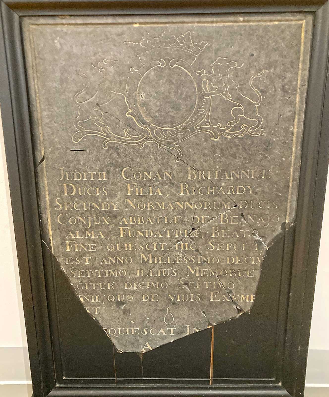 Ledgerstone of Judith of Brittany