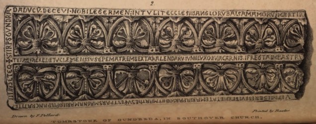 Gundrada's tombstone