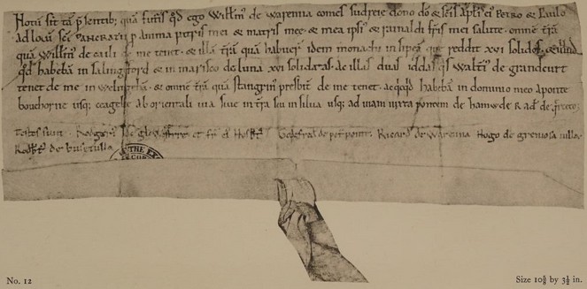 Charter of William de Warenne 2nd Earl